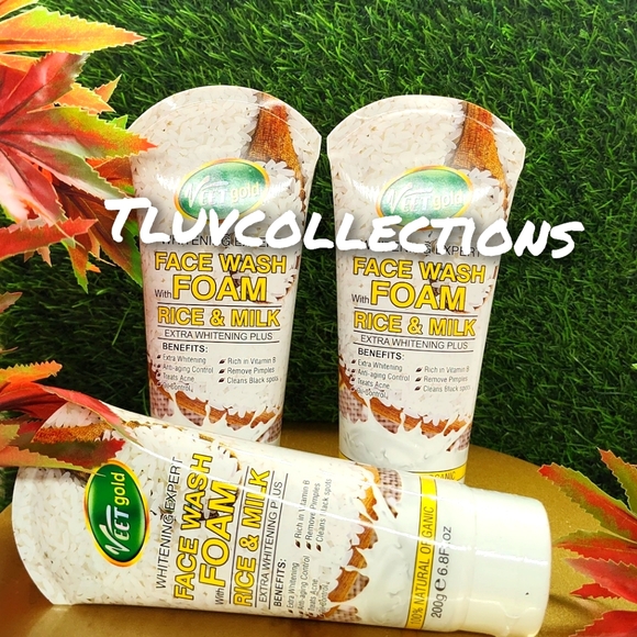 Skincare Veet Gold Rice Milk Extra Whitening Plus Foamy Face Wash